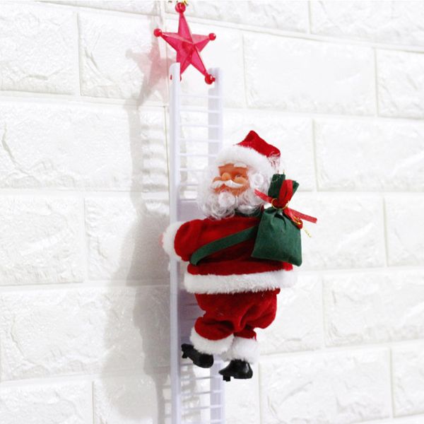high santa claus ornament singing electric stair climbing santa claus toy for christmas decoration uej
high santa claus ornament singing electric stair climbing santa claus toy for christmas decoration uej