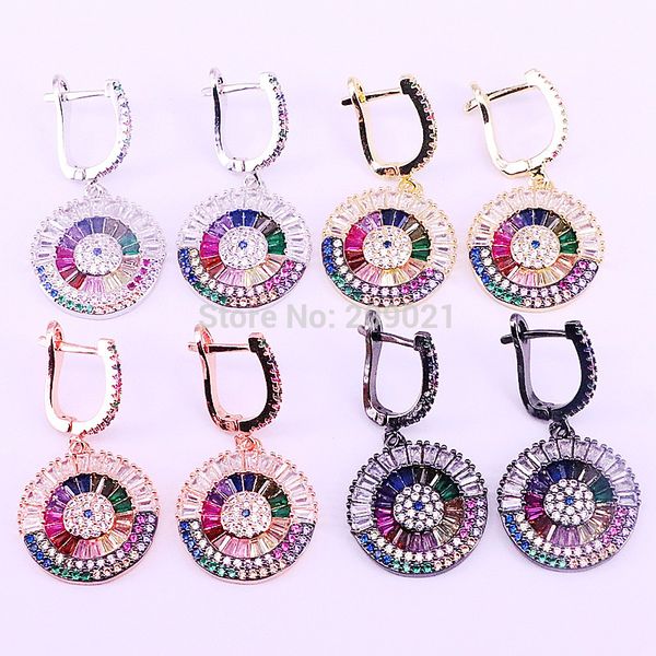 3pairs new arrived rainbow cz zircon pave round dangle earring for girl women gorgeous trendy jewelry, Silver
3pairs new arrived rainbow cz zircon pave round dangle earring for girl women gorgeous trendy jewelry, Silver