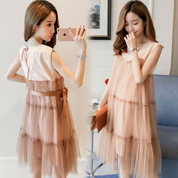 womens dress maternity mother dress summer korean fashion losse sleeveless mesh stitching patwork female pregnant ladies cloth, White
womens dress maternity mother dress summer korean fashion losse sleeveless mesh stitching patwork female pregnant ladies cloth, White