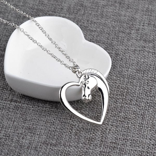 fashion horse head pendant necklace hollow out love heart shape animal jewelry for couples ing, Silver
fashion horse head pendant necklace hollow out love heart shape animal jewelry for couples ing, Silver