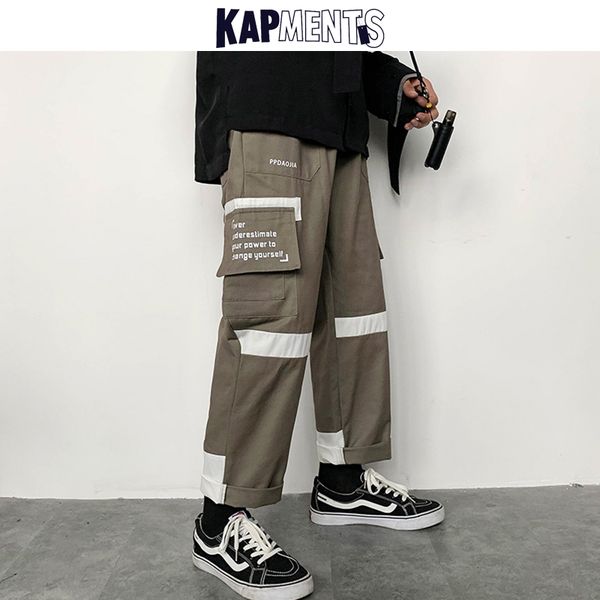 kapments men pockets cargo pants 2020 overalls man reflective article streetwear joggers pants male loose high waist harem, Black
kapments men pockets cargo pants 2020 overalls man reflective article streetwear joggers pants male loose high waist harem, Black