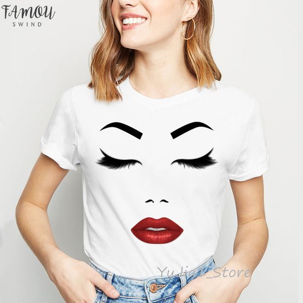 modal lips eyelash makeup tshirt women clothes 2020 vogue funny t shirts camiseta mujer haut femme white casual female t shirt
modal lips eyelash makeup tshirt women clothes 2020 vogue funny t shirts camiseta mujer haut femme white casual female t shirt