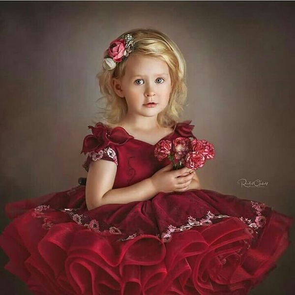 burgundy lace ball gown flowers flower girl dresses knee length tiers little girl wedding dresses vintage pageant dresses gowns f054, White;blue
burgundy lace ball gown flowers flower girl dresses knee length tiers little girl wedding dresses vintage pageant dresses gowns f054, White;blue