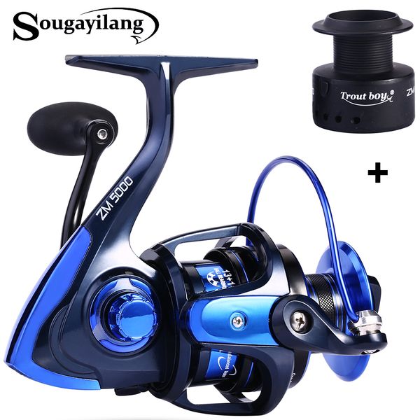 sougayilang carp fishing reels speed 13+1bb with spare coil sea fishing reel saltwater freshwater spinning reel max drag 15kg
sougayilang carp fishing reels speed 13+1bb with spare coil sea fishing reel saltwater freshwater spinning reel max drag 15kg