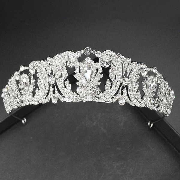 new fashion bride crystal crown european queen banquet head jewelry handmade ladies wedding hair accessories, White;golden
new fashion bride crystal crown european queen banquet head jewelry handmade ladies wedding hair accessories, White;golden