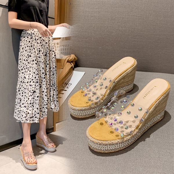 slippers casual shoes woman 2020 low glitter slides on a wedge women heels shale female beach platform pantofle luxury jelly, Black
slippers casual shoes woman 2020 low glitter slides on a wedge women heels shale female beach platform pantofle luxury jelly, Black