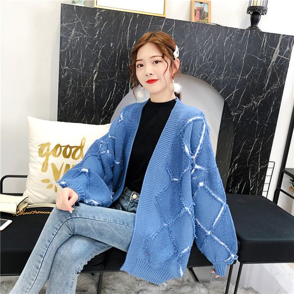 autumn tassels knitting cardigan lantern sleeve sweater woman diamond lattice jacket easy a fairy real school wind loose coat, Black
autumn tassels knitting cardigan lantern sleeve sweater woman diamond lattice jacket easy a fairy real school wind loose coat, Black