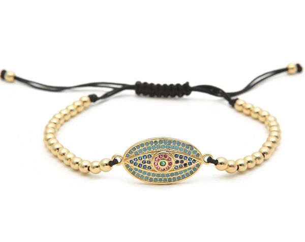 gold silver micro pave cz cubic zirconia rope adjusted copper beads bracelet cy54 eye charm braided bangles fashion, Black
gold silver micro pave cz cubic zirconia rope adjusted copper beads bracelet cy54 eye charm braided bangles fashion, Black