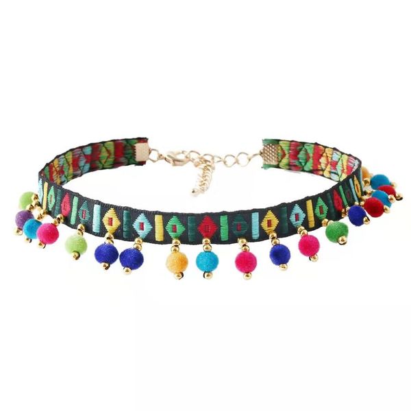 bohemian embroidered chokers for women colorful hair balls pendant necklaces ethnic style beach holiday style jewelry ing, Golden;silver
bohemian embroidered chokers for women colorful hair balls pendant necklaces ethnic style beach holiday style jewelry ing, Golden;silver