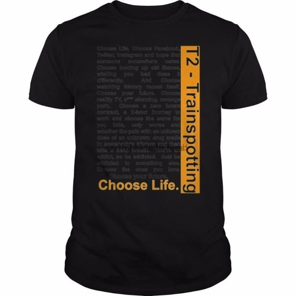 men summer short sleeve cotton tee trainspotting t2 choose life t-shirt, White;black
men summer short sleeve cotton tee trainspotting t2 choose life t-shirt, White;black