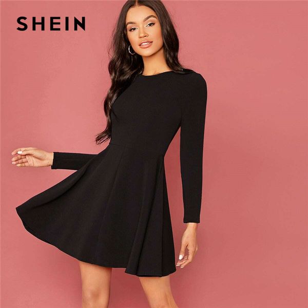 shein black solid zipper back elegant flared dress women spring high waist long sleeve ladies basic fit and flare short dresses, Black;gray
shein black solid zipper back elegant flared dress women spring high waist long sleeve ladies basic fit and flare short dresses, Black;gray