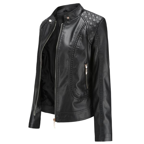 autumn women motor biker coat pu outwear stand collar leather jacket fall jacket black red
autumn women motor biker coat pu outwear stand collar leather jacket fall jacket black red