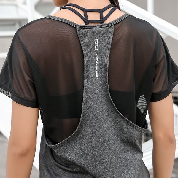 women shirts yoga exercise fitness clothing workout shirt womens t shirt sport mesh patchwork, White;red
women shirts yoga exercise fitness clothing workout shirt womens t shirt sport mesh patchwork, White;red
