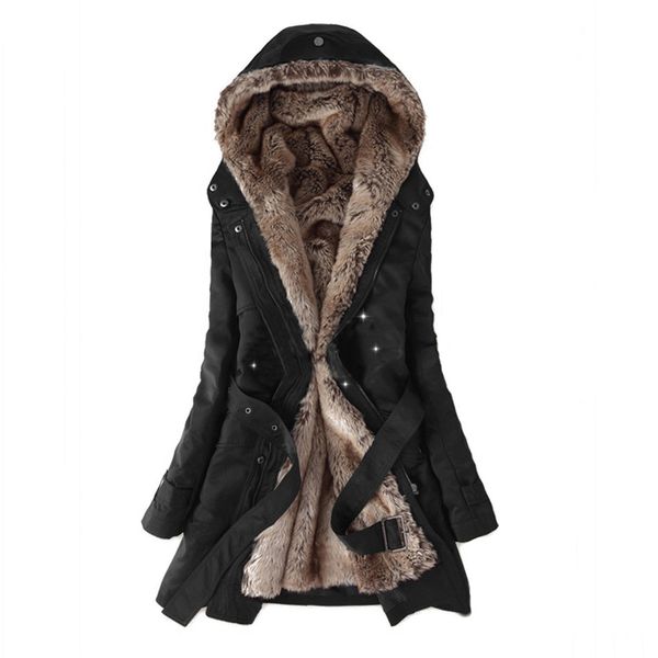 women winter detachable jacket 2018 casual dress ladies basic coat jaqueta feminina jackets long parkas thicken outerwear, Black;brown
women winter detachable jacket 2018 casual dress ladies basic coat jaqueta feminina jackets long parkas thicken outerwear, Black;brown