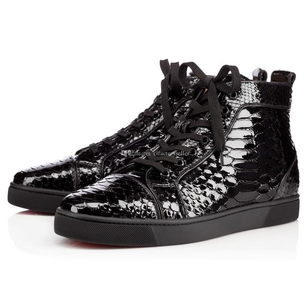 luxury python leather snakeskin red bottom shoes high casual flats for men and women casual spiked sneakers red black white leather trai
luxury python leather snakeskin red bottom shoes high casual flats for men and women casual spiked sneakers red black white leather trai