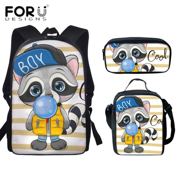 forudesigns 3pcs/set cute raccoon print school bags for boys girls kids school backpack student bookbags children satchel 2020
forudesigns 3pcs/set cute raccoon print school bags for boys girls kids school backpack student bookbags children satchel 2020