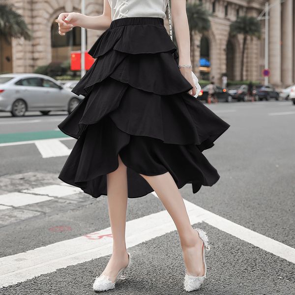 fashion new irregular cake skirt chiffon fishtail small tall waist pettiskirt, Black
fashion new irregular cake skirt chiffon fishtail small tall waist pettiskirt, Black