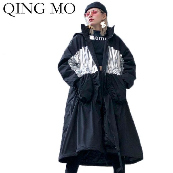 qing mo fashion brand black women hooded parkas 2019 winter women streetwear loose wadded coat patchwork color coat zqy2023
qing mo fashion brand black women hooded parkas 2019 winter women streetwear loose wadded coat patchwork color coat zqy2023