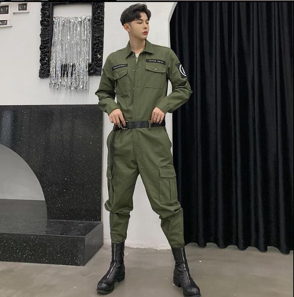 2019 spring new personality retro tooling jumpsuit men's trend hip hop loose jumpsuits men clothing, Black
2019 spring new personality retro tooling jumpsuit men's trend hip hop loose jumpsuits men clothing, Black