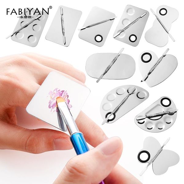 stainless steel six-hole shape palette spatula plate rod nail art makeup polish gel cream foundation eye shadow mixer tools set
stainless steel six-hole shape palette spatula plate rod nail art makeup polish gel cream foundation eye shadow mixer tools set