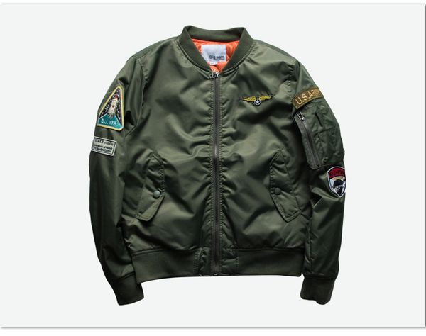 2019 new fashion streetwear baseball uniform men's bomber jacket air force ma1 pilot jacket men's clothing 3 colors, Black;brown
2019 new fashion streetwear baseball uniform men's bomber jacket air force ma1 pilot jacket men's clothing 3 colors, Black;brown