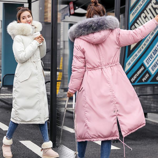 2019 new down-filled girl ins waist-length winter coat fur collar long thickened down cotton dress large size hooded jacket, Black
2019 new down-filled girl ins waist-length winter coat fur collar long thickened down cotton dress large size hooded jacket, Black