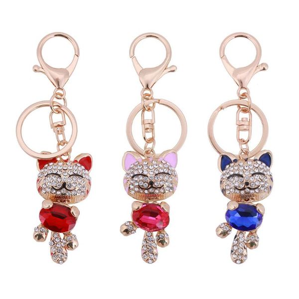 crystal rhinestone metal exquisite lucky cat keychain novelty gifts couple key chain car key ring women hangbag charms pendant, Silver
crystal rhinestone metal exquisite lucky cat keychain novelty gifts couple key chain car key ring women hangbag charms pendant, Silver