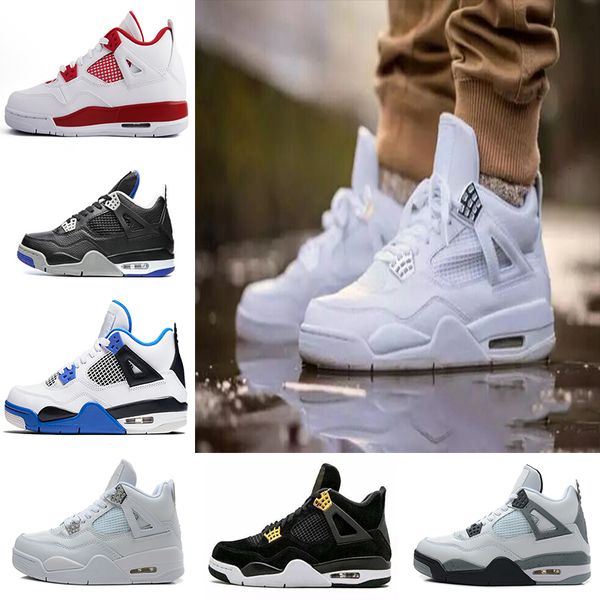 basketball shoes men 4 4s pure money royalty white cement premium black bred fire red mens sports sneakers size us 8-13
basketball shoes men 4 4s pure money royalty white cement premium black bred fire red mens sports sneakers size us 8-13