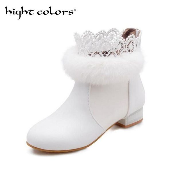 2019 white women ankle boots lace fur cuff beadings lolita sweet low heel winter fall shoes lady student female boots, Black
2019 white women ankle boots lace fur cuff beadings lolita sweet low heel winter fall shoes lady student female boots, Black