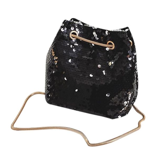 sleeper #4005 women girl fashion shoulder bag female bling sequins bucket bag da