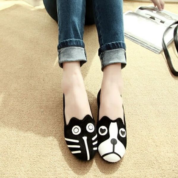 2019 women's shoes personality the cat dog shoes velvet flat comfortable flats fgb78, Black
2019 women's shoes personality the cat dog shoes velvet flat comfortable flats fgb78, Black