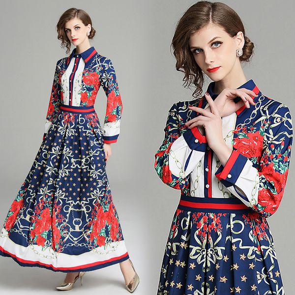 fashion designer runway blue shirt dress 2020 summer women vintage flower printed short sleeve button pleated midi dress, White;black
fashion designer runway blue shirt dress 2020 summer women vintage flower printed short sleeve button pleated midi dress, White;black