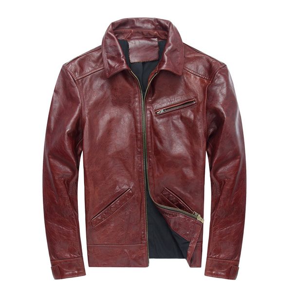 2019 spring autumn men's genuine leather jackets coat fashion biker jackets d923, Black
2019 spring autumn men's genuine leather jackets coat fashion biker jackets d923, Black