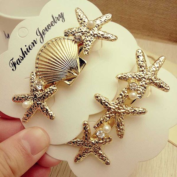 1 pcs retro seashell sea star imitation pearl hair clip rhinestone hair accessories for women gift jewelry accessories, Golden;white
1 pcs retro seashell sea star imitation pearl hair clip rhinestone hair accessories for women gift jewelry accessories, Golden;white