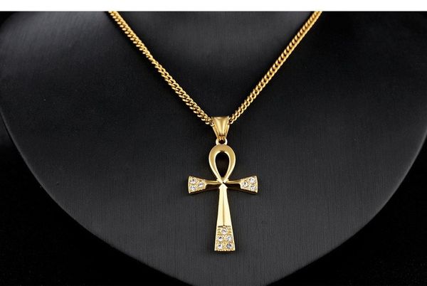 wholesale- hip hop design stylish cool titanium steel vintage ancient egyptian cross religious ala diamond men women pendant necklace 57cm, Silver
wholesale- hip hop design stylish cool titanium steel vintage ancient egyptian cross religious ala diamond men women pendant necklace 57cm, Silver