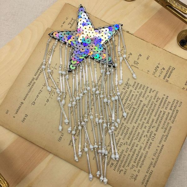 1pc star hanging beads long tassel hand sewing clothing brooch jewelry material coat bag accessories cloth sticker, Pink;blue
1pc star hanging beads long tassel hand sewing clothing brooch jewelry material coat bag accessories cloth sticker, Pink;blue