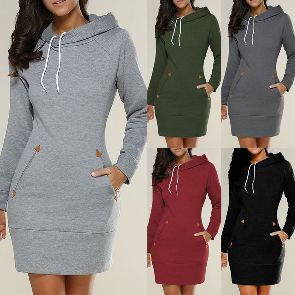 2019 new style fashion women's hooded long sleeve solid ladies hoodies long jumper with hat mini casual with pocket, Black
2019 new style fashion women's hooded long sleeve solid ladies hoodies long jumper with hat mini casual with pocket, Black