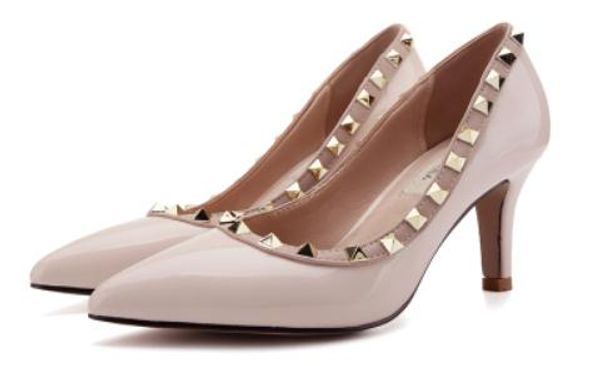 2018 rivet women's shoes in spring and autumn with new style high heel fine heel pointed end bride wedding shoes, Black
2018 rivet women's shoes in spring and autumn with new style high heel fine heel pointed end bride wedding shoes, Black
