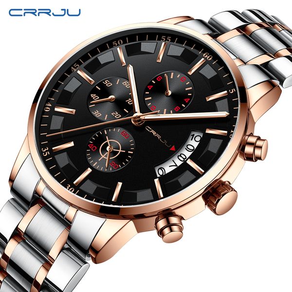 brand crrju luxury men fashion business watches men's quartz date clock man stainless steel wrist watch relogio masculino, Slivery;brown
brand crrju luxury men fashion business watches men's quartz date clock man stainless steel wrist watch relogio masculino, Slivery;brown