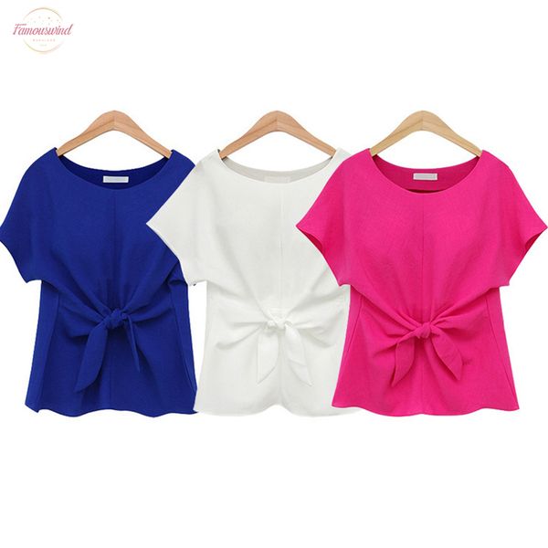elegant bowknot blouses for women o neck short sleeve casual solid chiffon blusa vintage blusa feminina plus size xxxl shirts, White
elegant bowknot blouses for women o neck short sleeve casual solid chiffon blusa vintage blusa feminina plus size xxxl shirts, White