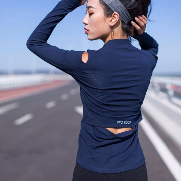 3 colors new women long sleeve off shoulder yoga shirt sport running backless fitness gym quick dry sportswear, White;red
3 colors new women long sleeve off shoulder yoga shirt sport running backless fitness gym quick dry sportswear, White;red