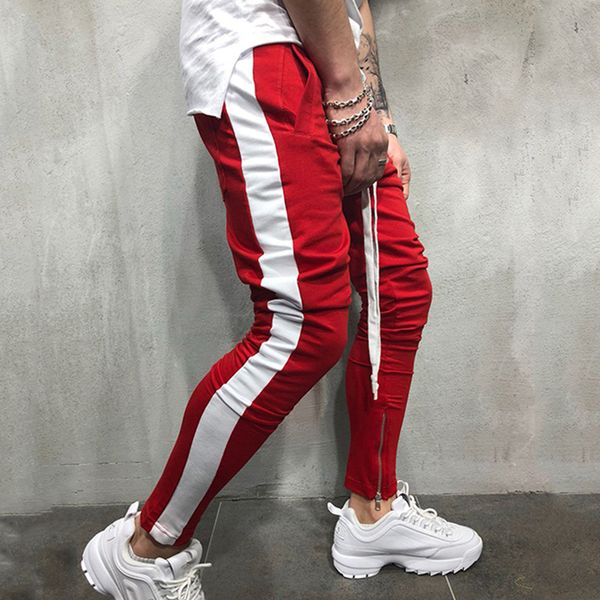 man clothing hip hop pants men streetwear skinny pencil pant track bottom trousers for men side stripe joggers casual pants, Black
man clothing hip hop pants men streetwear skinny pencil pant track bottom trousers for men side stripe joggers casual pants, Black
