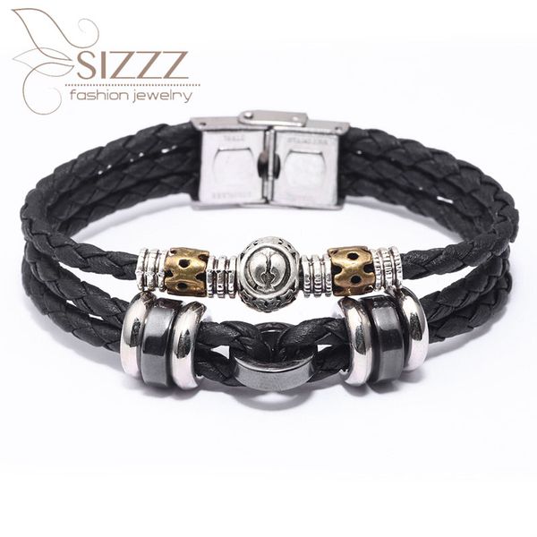 sizzz 2019 new 12 constellation stainless steel buckle leather rope braided bracelet&bangles for men, Golden;silver
sizzz 2019 new 12 constellation stainless steel buckle leather rope braided bracelet&bangles for men, Golden;silver
