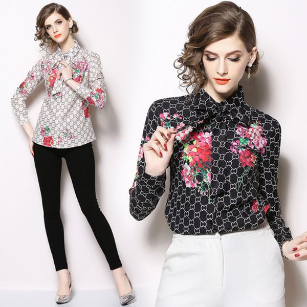 luxury designs women's printed shirts plus size long sleeve lapel neck floral ladies blouses slim runway casual office button shirts, White
luxury designs women's printed shirts plus size long sleeve lapel neck floral ladies blouses slim runway casual office button shirts, White