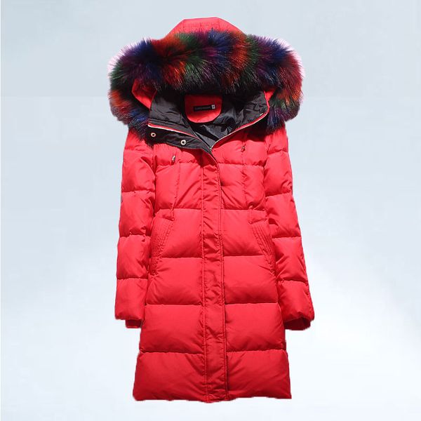 2019 new 90% white duck down coats and jackets winter women parka hooded natrual fur warm winter duck jacket long outwear, Black
2019 new 90% white duck down coats and jackets winter women parka hooded natrual fur warm winter duck jacket long outwear, Black