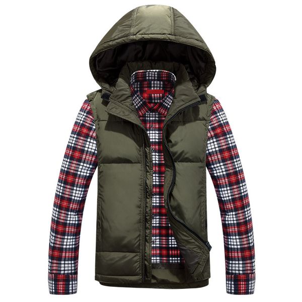 men's down vest thickening youth pure color of new fund of 2019 autumn winters down vest, Black;white
men's down vest thickening youth pure color of new fund of 2019 autumn winters down vest, Black;white