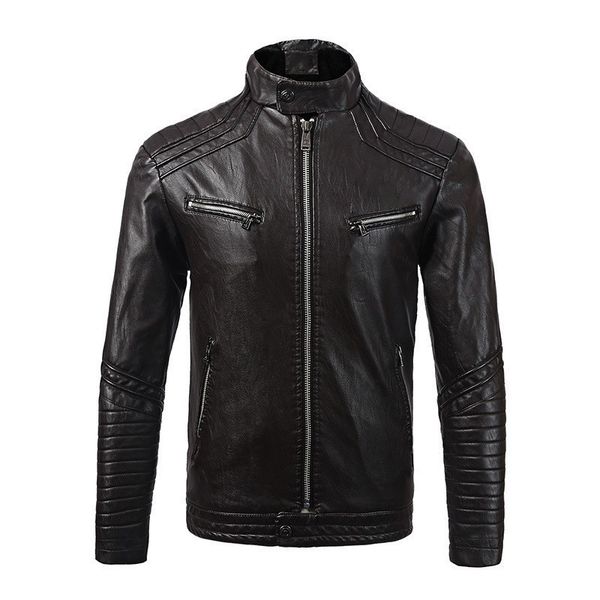 moto biker mens fleece linning faux leather jackets slim zipper stand collar fashion male pu leather outerwear coats plus size, Black
moto biker mens fleece linning faux leather jackets slim zipper stand collar fashion male pu leather outerwear coats plus size, Black
