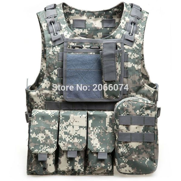 2pcs camouflage hunting tactical vest wargame body molle armor hunting vest cs outdoor equipment with 7colors dhl, Gray;blue
2pcs camouflage hunting tactical vest wargame body molle armor hunting vest cs outdoor equipment with 7colors dhl, Gray;blue