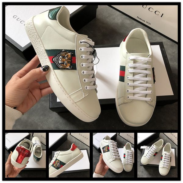 new luxury lace-up running shoes flat casual shoes for men women designer sneakers white tiger head genuine leather bee embroidered 36-45, Black
new luxury lace-up running shoes flat casual shoes for men women designer sneakers white tiger head genuine leather bee embroidered 36-45, Black