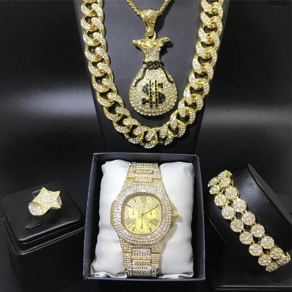 hip hop men gold cuban necklace men watch & necklace & braclete ring combo set out cuban watch jewerly set for, Silver
hip hop men gold cuban necklace men watch & necklace & braclete ring combo set out cuban watch jewerly set for, Silver